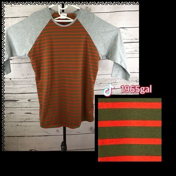 LuLaRoe NWOT Randy Plus Size 2X Stripes - Picture 1 of 16